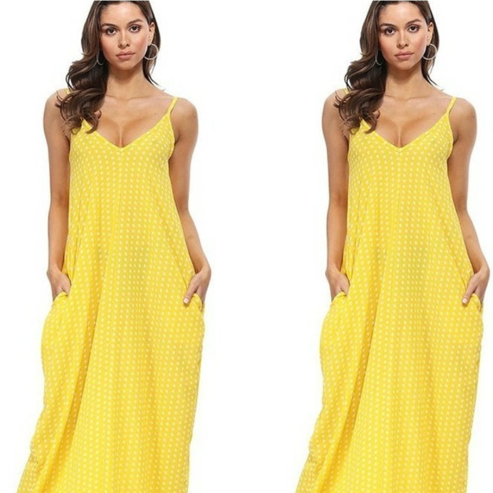 Polka dot maxi dress